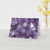 Grußkarte Amethyst Geode Karte (Gelbe Blume)
