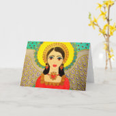 Grußkarte "Angel" Karte (Gelbe Blume)