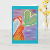 Grußkarte Angel Karte (Gelbe Blume)