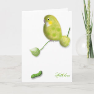 Grußkarte Angst Vogel. Karte