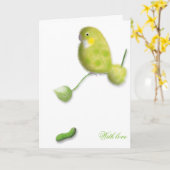 Grußkarte Angst Vogel. Karte (Gelbe Blume)