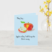Grußkarte : Äpfel behielt den Dr. weg Karte (Gelbe Blume)