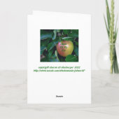 Grußkarte "Apfel meines Auges" (Apfel-Foto) Karte (Rückseite)