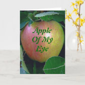 Grußkarte "Apfel meines Auges" (Apfel-Foto) Karte (Gelbe Blume)