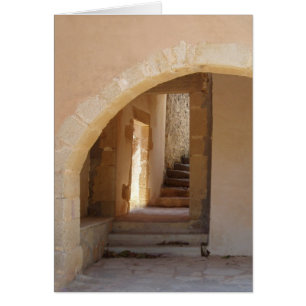 Grußkarte Arch & Steps für griechische Architektur