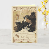 Grußkarte Art Nouveau Journal Karte (Gelbe Blume)