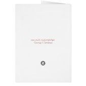 Grußkarte auf der Vorderseite (Hinten)