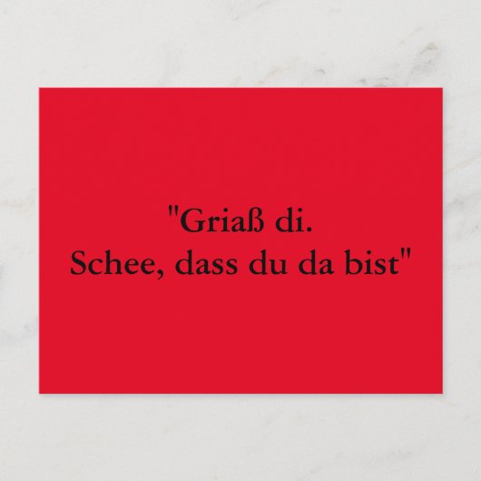 Grußkarte aus Bayern Postkarte (Vorderseite)