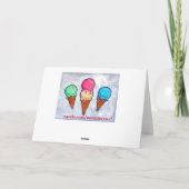 Grußkarte aus Eiscreme Karte (Rückseite)