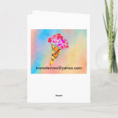 Grußkarte aus Eiscreme Karte (Rückseite)