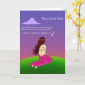 Grußkarte aus fliegendem Wunschpapier Karte (Gelbe Blume)