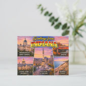 Grußkarte aus Indiana Postkarte (Stehend Vorderseite)