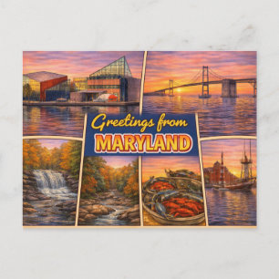 Grußkarte aus Maryland Postkarte