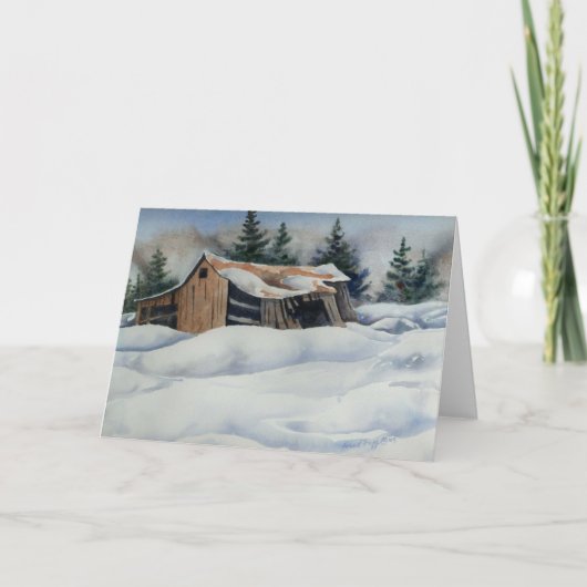 Grußkarte aus Schnee Karte (Vorderseite)
