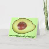 Grußkarte Avocado Karte (Rückseite)