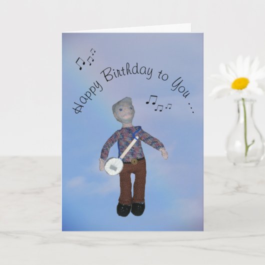 Grußkarte - Banjo Player Karte (Kleine Pflanze)