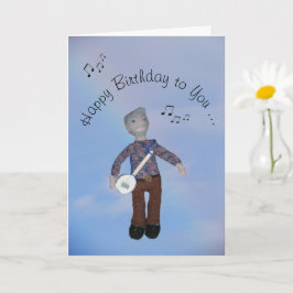 Grußkarte - Banjo Player Karte