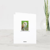 Grußkarte "Barn Owl" Dankeskarte (Rückseite)