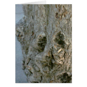 Grusskarte Baumgesicht, decke, gestaltbar