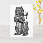 Grußkarte "Bear Hug" Karte (Gelbe Blume)