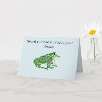 Grußkarte bekommen : Frosch in der Brust