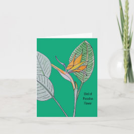 Grußkarte "Bird of Paradise Blume" Dankeskarte
