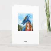 Grußkarte, Blauer Drache Karte (Rückseite)