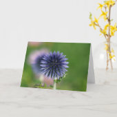 Grußkarte - Blue Globe Thistle Karte (Gelbe Blume)