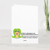 Grußkarte - Candy Cane Tennis Feiertagskarte (Rückseite)