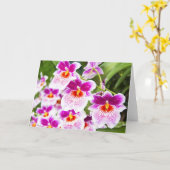 Grußkarte Cattleya Fushia & White Orchids Karte (Gelbe Blume)