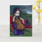 Grußkarte "Cello Storm" Karte (Gelbe Blume)