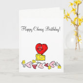 Grußkarte Cheesy Happy Birthday Heart Karte (Gelbe Blume)