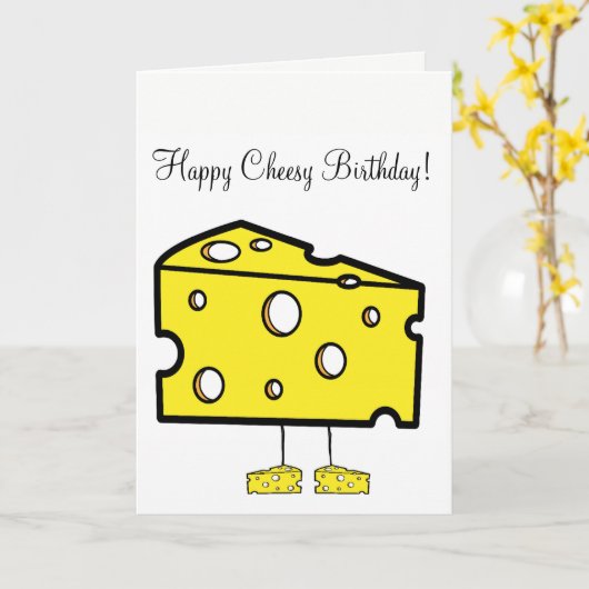 Grußkarte Cheesy Happy Birthday Karte (Gelbe Blume)