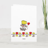 Grußkarte Cheesy Happy Birthday Mouse Herz Karte (Rückseite)