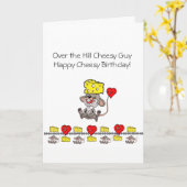 Grußkarte Cheesy Happy Birthday Mouse Herz Karte (Gelbe Blume)