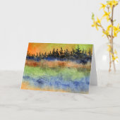 Grußkarte "Colored Lake Mist" Landstrassen Karte (Gelbe Blume)