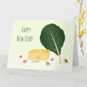 Grußkarte "Cornbread Black Eye Peas" für neue Jahr Karte (Gelbe Blume)