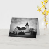 Grußkarte - Country Church Karte (Gelbe Blume)