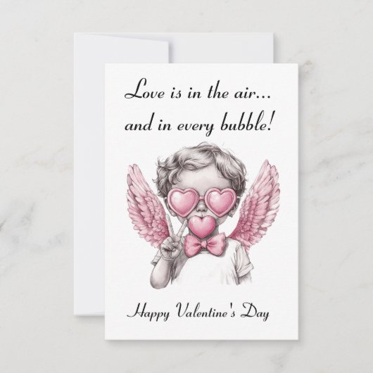 Grußkarte - Cupids süße Liebe Karte (Vorderseite)