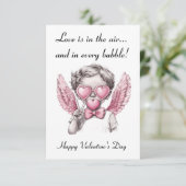 Grußkarte - Cupids süße Liebe Karte (Stehend Vorderseite)