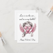 Grußkarte - Cupids süße Liebe Karte (Vorderseite/Rückseite Beispiel)