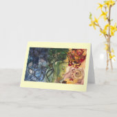 Grußkarte: "Deer Woman" Karte (Gelbe Blume)