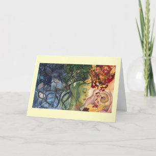 Grußkarte: "Deer Woman" Karte