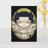 Grußkarte "Delikate Knochen" Karte (Gelbe Blume)