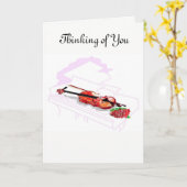 Grußkarte:Denken Sie an Violine & Piano Karte (Gelbe Blume)