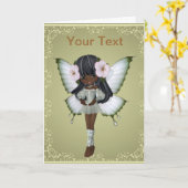 Grußkarte der Afrikanischen Prinzessin Butterfly Karte (Gelbe Blume)