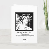 Grußkarte der amerikanischen Wave Flag Karte (Rückseite)