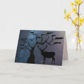 Grußkarte der Black Elk Silhouette Karte (Gelbe Blume)