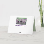 Grußkarte der Blume Karte (Rückseite)