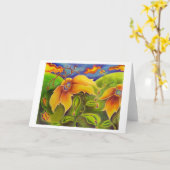 Grußkarte der Blume Welten Karte (Gelbe Blume)